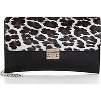 Furla Exclusively for Saks Fifth Avenue Elektra Leopard-Print Calf Hair & Leather Clutch photo